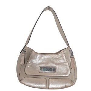 Guess Y2K Champagne Beige Metallic Shoulder Bag